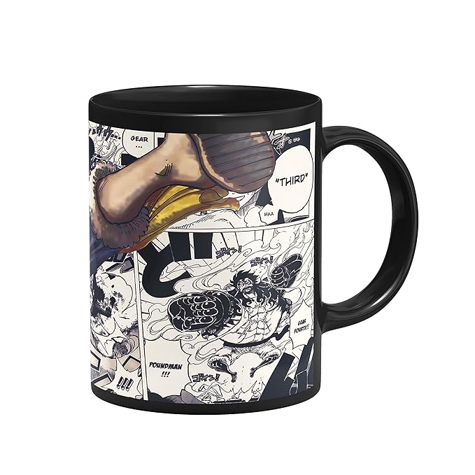 Eagletail India One Piece Luffy Anime Ceramic Coffee Mug (Black)