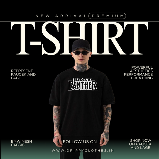 Black Panther Oversized Printed T-shirt – Streetwear Style