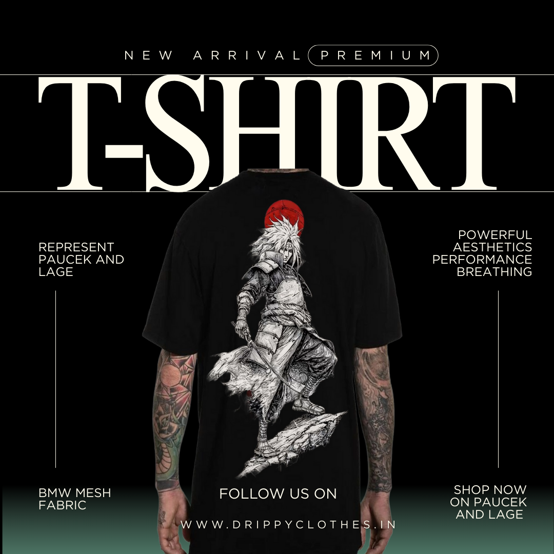 Madara Uchiha Oversized Printed T-shirt – Anime Streetwear